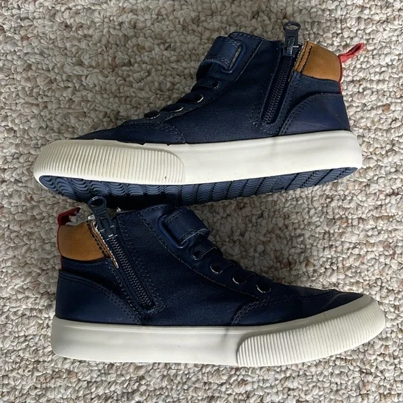 Boys' Anthony Zipper Sneakers - Cat & Jack Navy - Picture 2 of 4